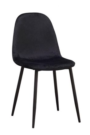 Regalos Miguel Sillas - Silla Teok Black Terciopelo - Negro