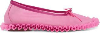 Simone Rocha Ballerine in rete con ruches - Rosa