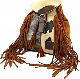 StS Ranchwear Womens Sheridan Fringe Leather Backpack In Brown