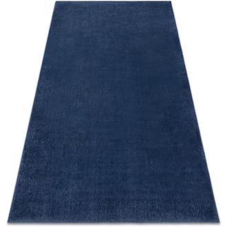 RugsX Rugsx - Alfombra De Lavado Moderna Lindo Azul Oscuro, Antideslizante, Peluda Blue 160x220 Cm