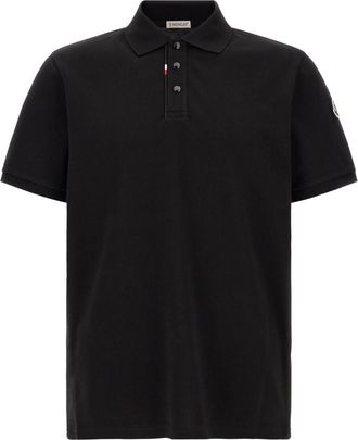 Moncler Black Shirt Collar Polo