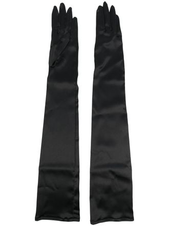 Dolce & Gabbana Zijden handschoenen - Zwart