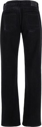 Alexander McQueen Mens Black Jeans With Logo Patch And Worn Effect Cotton