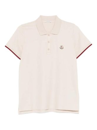 Moncler short-sleeve polo shirt - women - Cotton - L - Neutrals