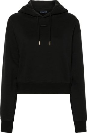 Jacquemus Le Hoodie Gros Grain cotton hoodie - women - Cotton - L - Black