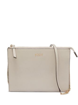 DKNY Leren crossbodytas - Beige