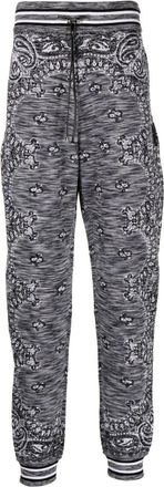 Amiri Bandana knit cotton track pants - men - Cotton - XXXL - Grey
