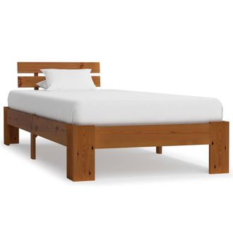 vidaXL Vidaxl - Estructura De Cama Madera Maciza Pino Marr&oacute;n Miel 100x200 Cm