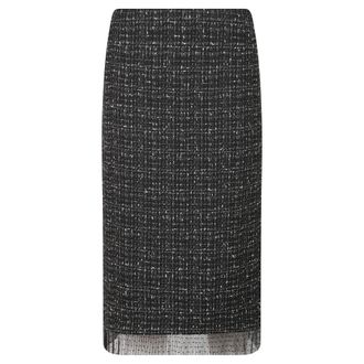 Twinset Midi-rok - Dames - Rokken - Zwart - Maat: M Poliester