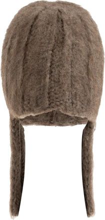 Maison Margiela Wool Beanie - Heren - Hoeden - Bruin - M - Wol - Accessoires