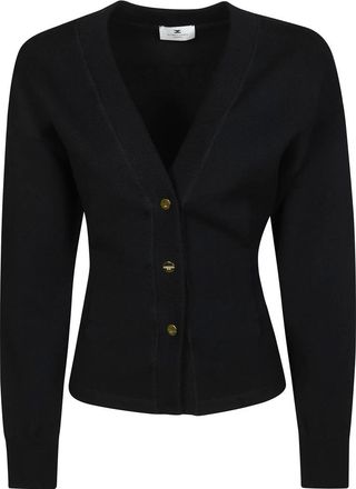 Elisabetta Franchi Maglia Tricot - Dames - Vesten - Zwart - M - Polyester - Truien & Vesten