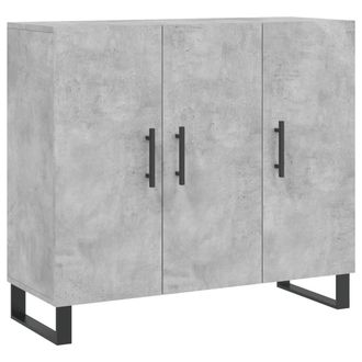 Berkfield Home Sideboard Concrete Grey 90x34x80 cm Engineered Wood | Size: 90 x 34 x 80 cm