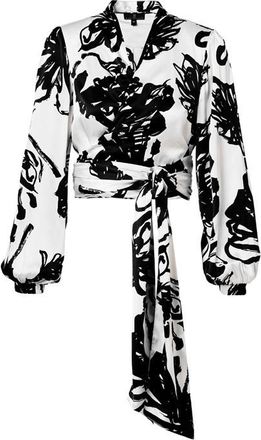 Mart Visser Carly Print Blouse Zwart / Wit