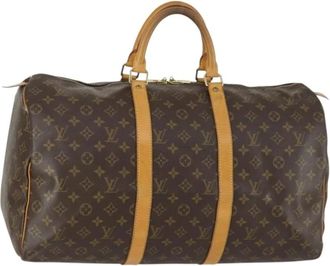 Louis Vuitton Pre-owned Weekend Bags, female, Brown, Size: ONE SIZE Pre-owned Keepall Travel Bag