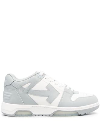 Off-white Grey Leather Sneakers