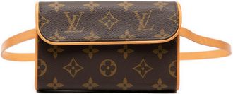 Louis Vuitton Brown Pvc Leather Pochette Sling Bag (Pre-Owned)