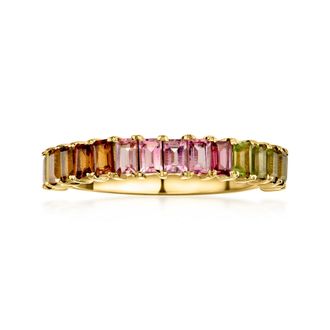 Ross-Simons Multicolored Tourmaline Ring in 18kt Gold Over Sterling