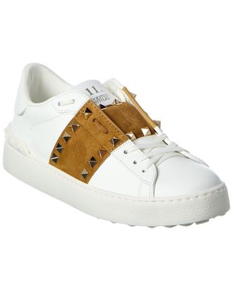 Valentino Rockstud Untitled Leather & Suede Sneaker