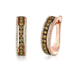 Le Vian Ladies Chocolate Diamonds Earrings set in 14K Strawberry Gold