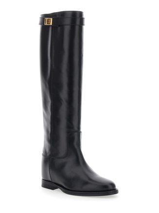 Via Roma 15 Womens Boots Smooth Leather Black