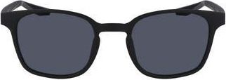 Nike 51mm Round Sessions Sunglasses in Matte Black/Black/Dark Grey at Nordstrom Rack
