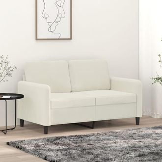 vidaXL Sof&aacute; De 2 Plazas Terciopelo Color Crema 120 Cm Vidaxl