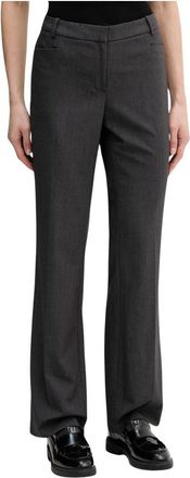 DKNY Wijde broek - Dames - Wijde Broeken - Grijs - L - Polyester - Broeken