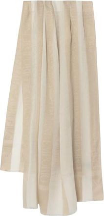 Emporio Armani Lichtgewicht Sjaal - Dames - Sjaals - Beige - ONE Size - Katoen - Accessoires