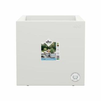 ELHO Maceta Elho Blanco &Oslash; 39 Cm Pl&aacute;stico Cuadrado Moderno