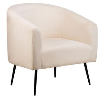 Nordlys Scandinavian Design Metal Leg Lounge Chair in Beige