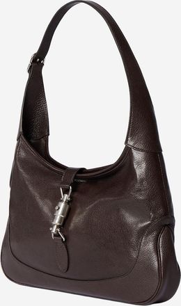 Gucci Womens Shoulder Bag Jackie 1961 Dark Brown Leather