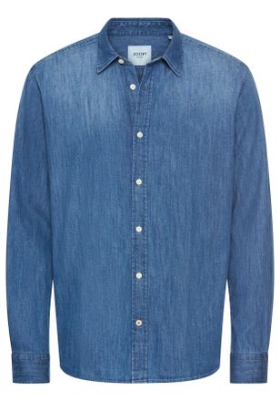 Joop Jeanshemd JOOP JEANS Hanson3-W, Damen, Gr. M, N-Gr, blau (dunkelblau), Denim/Jeans, Obermaterial: 100% Baumwolle, clean, unifarben, 1-Knopf-Manschette