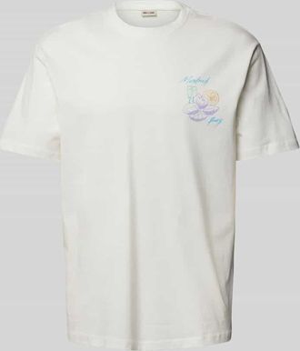 Only & Sons Oversized T-Shirt mit Label-Print in Offwhite, Größe XXL