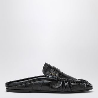 Saint Laurent Mule Le Loafer con Cassandre in anguilla blu