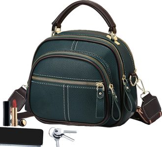 Generic Leather Bag - Brown Multifunctional Shoulder Purse, Large Capacity Travel Sling, Fashionable Organizer Handbag, Soft Leather With Multiple Compartment