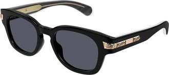 Gucci GG1518S 001 Mens Sunglasses Black Size 51 - Free RX Lenses - Free RX Lenses
