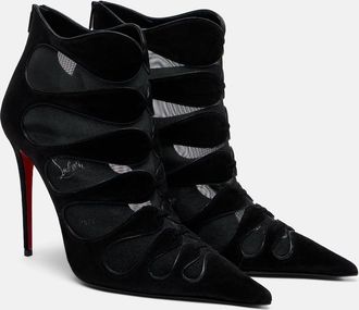 Christian Louboutin Circus Max 100 suede ankle boots