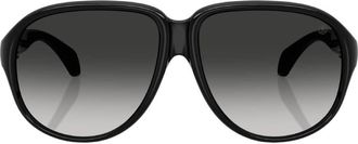 Moncler Halcyonne Light Grey Gradient Black Pilot Unisex Sunglasses ME8001 50013C 60