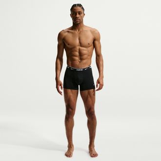 Nike Mens Essential Cotton Stretch Dri-FIT Trunks (3-Pack) in Black | KE1281-001