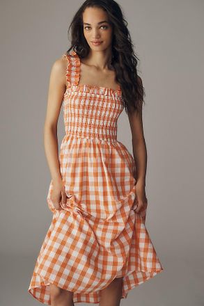 English Factory Gingham Midi Dress