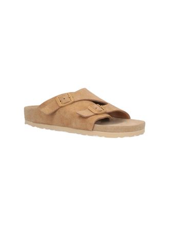 Birkenstock Unisex Sandals Beige Suede Leather