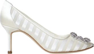 Manolo Blahnik Donna, Scarpe, Bianco, 39 1/2 EU, new