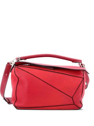 Loewe Puzzle Bag Leather Medium shoulder bag - Red