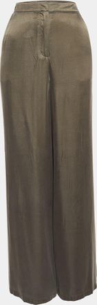 House Of Harlow House Of Harlow 1960 X Revolve Green Satin Wide Leg Trousers