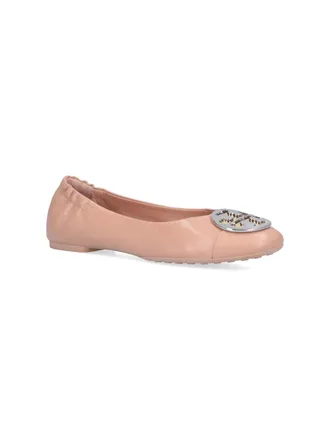 Tory Burch Womens Flat Shoes Pink Main Body: Caprine