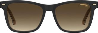 Carrera 54mm Gradient Rectangular Sunglasses in Black Beige/Brown Gradient at Nordstrom