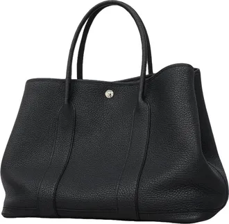 Herm&egrave;s Blue Nuit Negonda Leather Tote Bag (Pre-Owned)