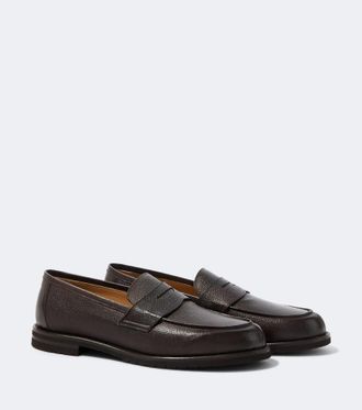 Thom Sweeney Leather penny loafers