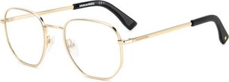 Dsquared2 Gouden Montuur Bril 0054 J5G - Heren - Brillen - Geel - 56 MM - Accessoires