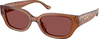 Coach HC8439U CBZ52 581175 Womens Sunglasses Brown Size 53